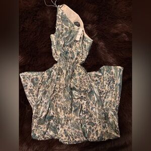 J. Crew Blue and Green Patterned Dress